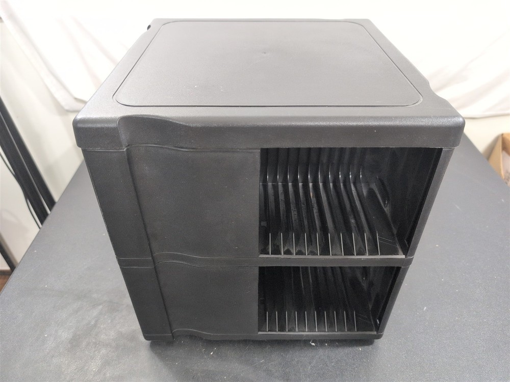 ALPHA CD storage holder case rack tower rotating carousel spinner HOLDS 96 CDs