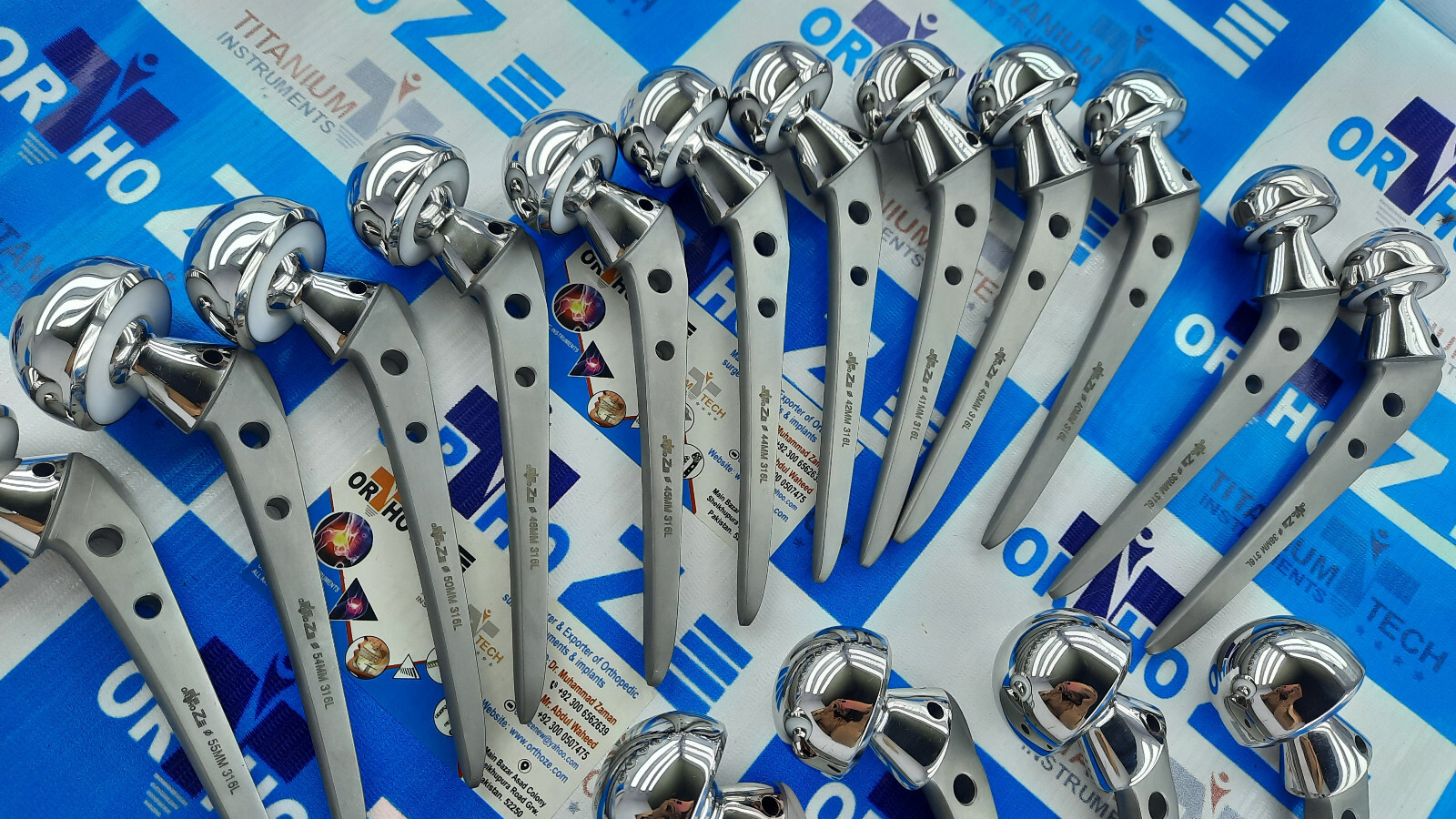 Hip Prosthesis Bipolar Orthopedic instruments (38mm to 55mm)