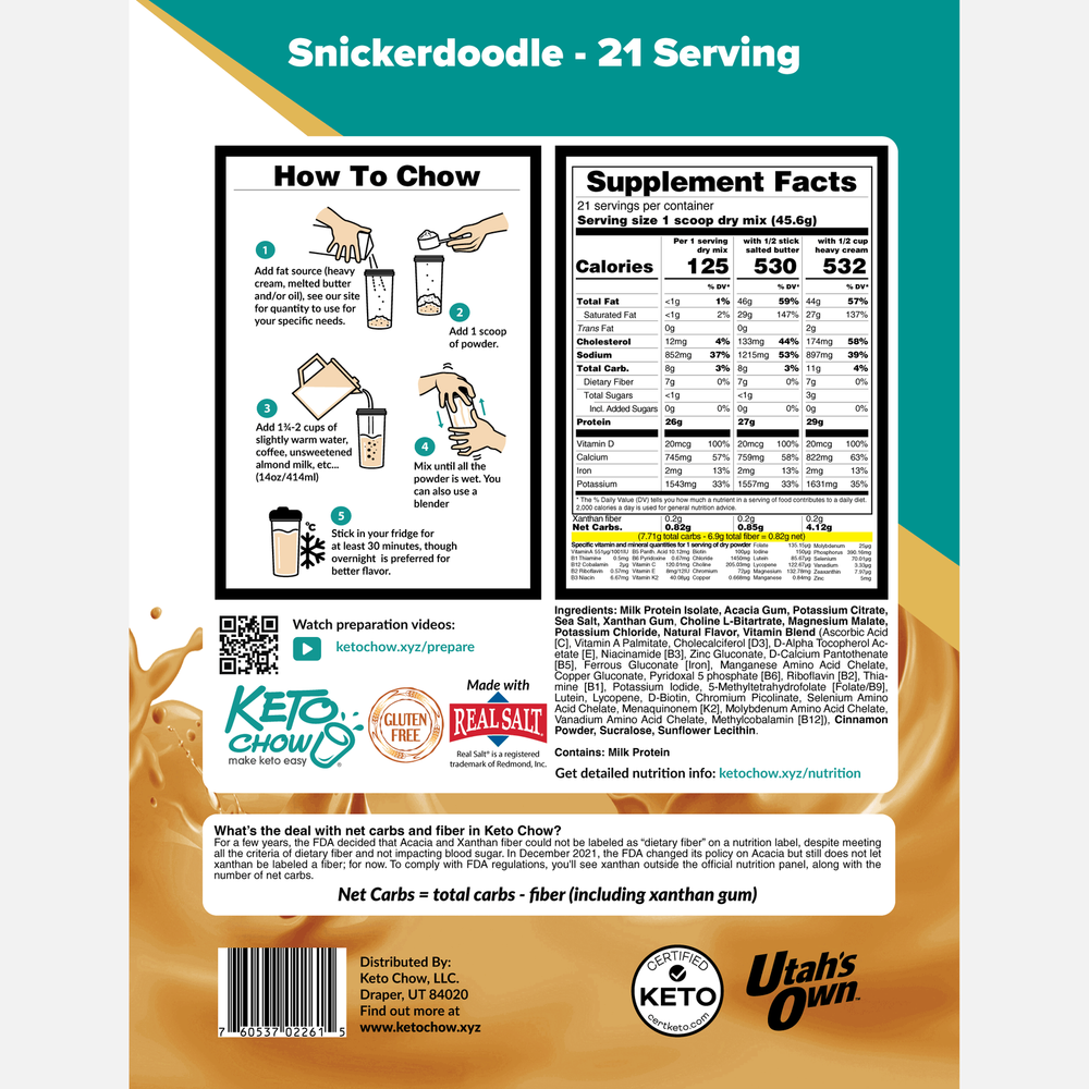 Snickerdoodle Keto Chow