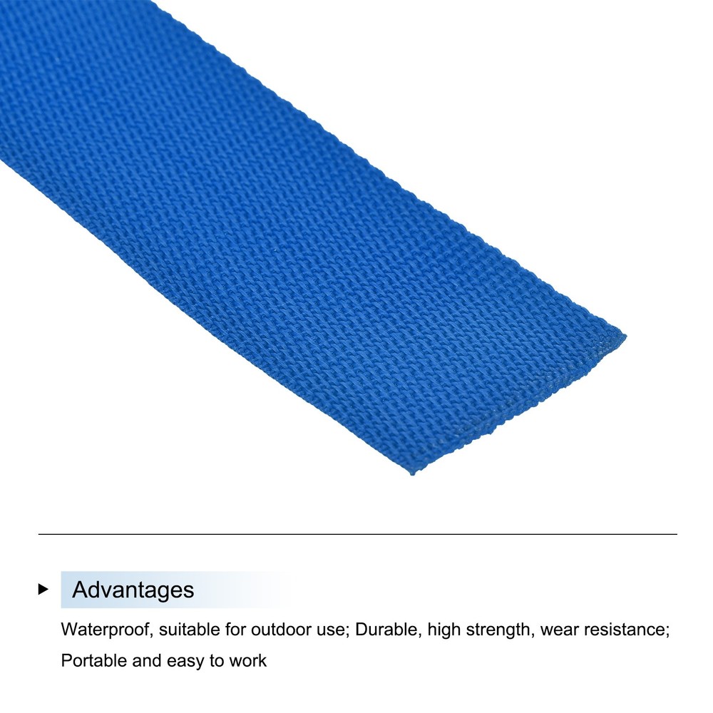 Lightweight Polypropylene Webbing Strap 5cm 10 Yard Blue