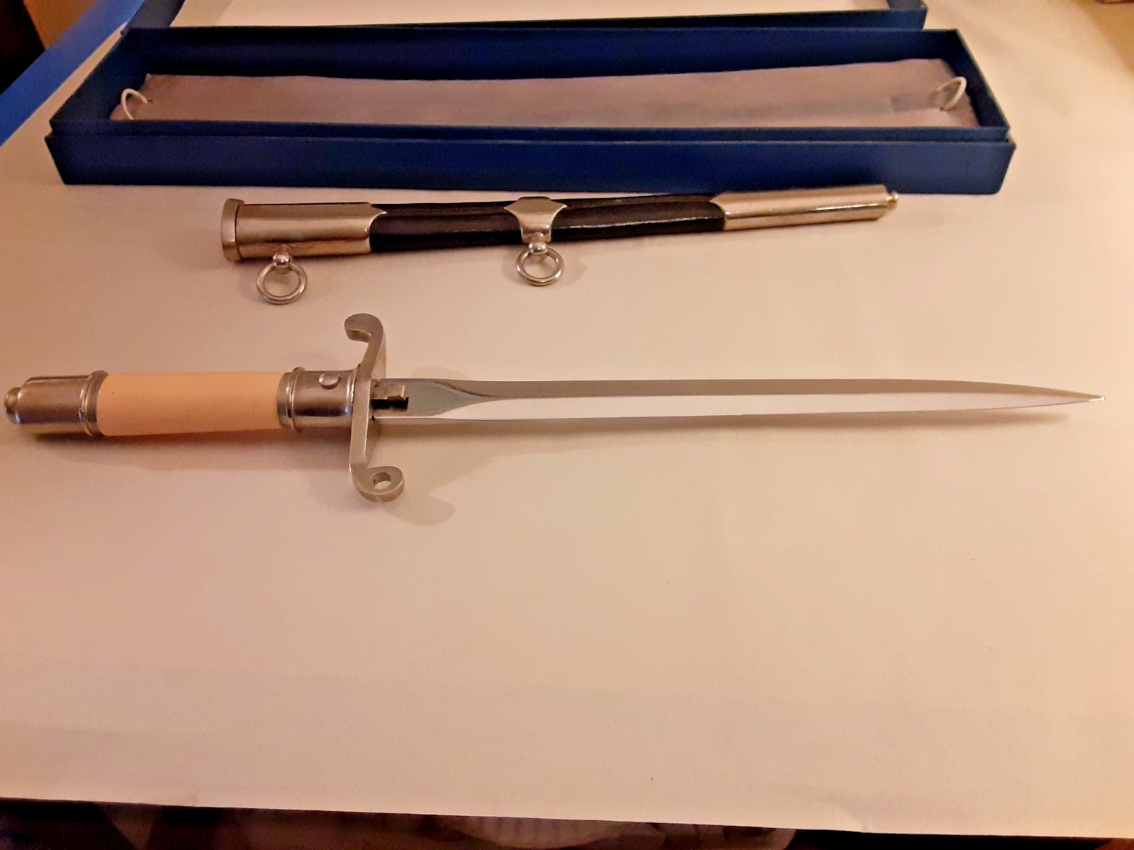 Vintage Polish Officer Presentation Dagger and Scabbard – with name plate.