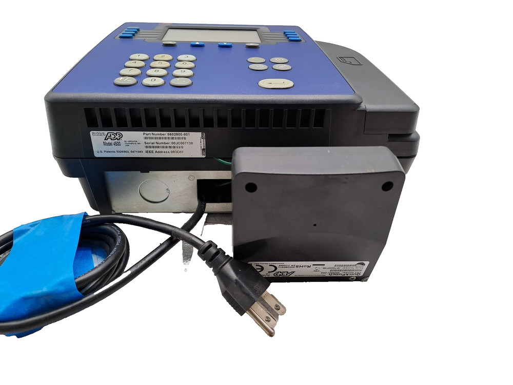ADP 4500 Employee Time Clock Quick Punch Touch ID by Kronos