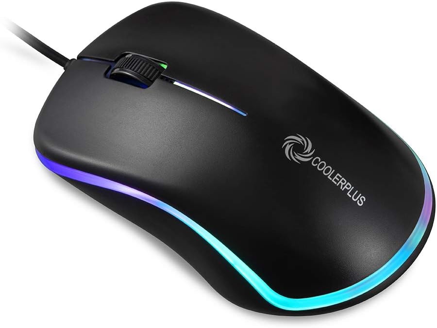FC112 USB Optical Wired Computer Mouse with Easy Click for Office and Black