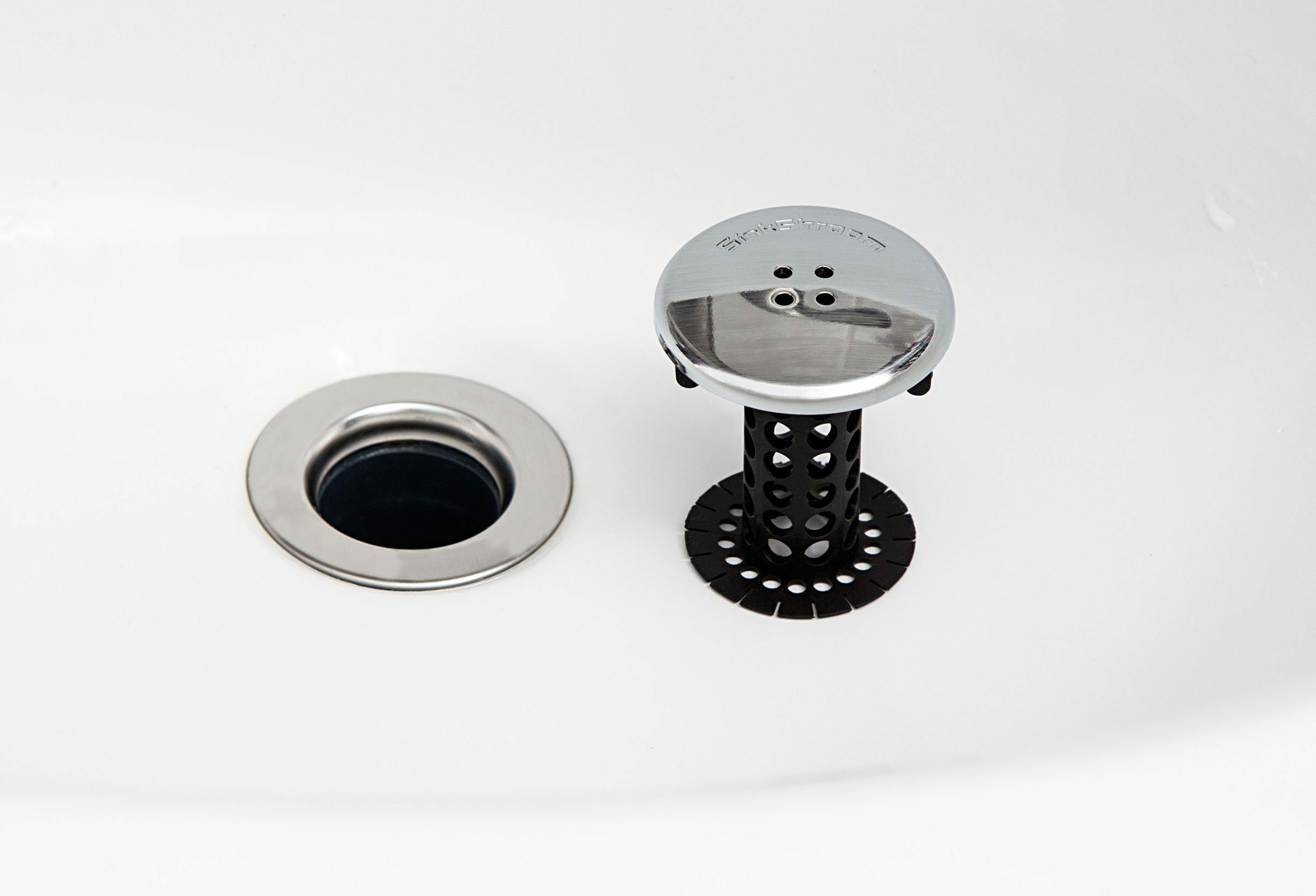 SinkShroom® Black Ultimate Hair Catcher Snare Strainer for Sink by TubShroom