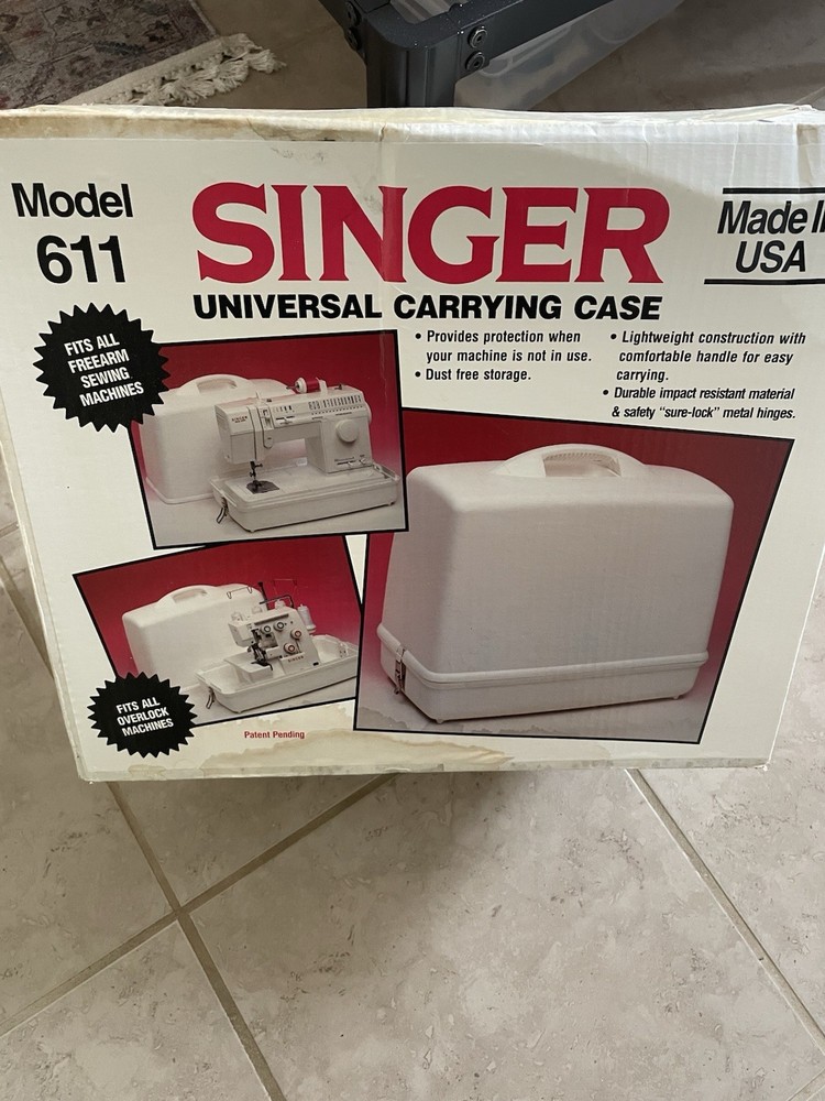 Singer Sewing Machine Carry Case White Still In Box Never Used