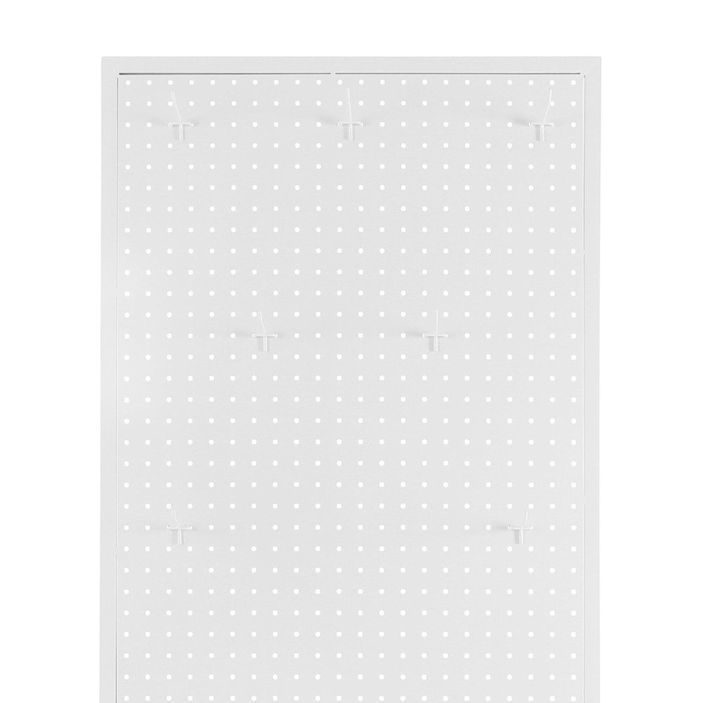 Durable Mobile Pegboard Display Stand with Wheels for Retail & Tools