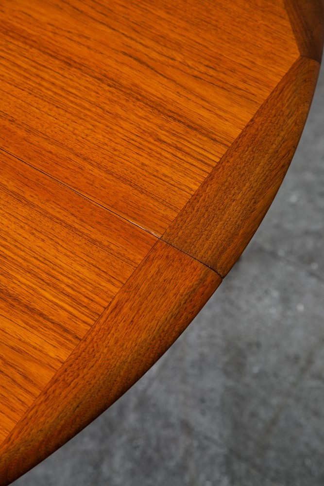 Mid Century Danish Dining Table Teak Round Square Expanding leaf Oval Denmark
