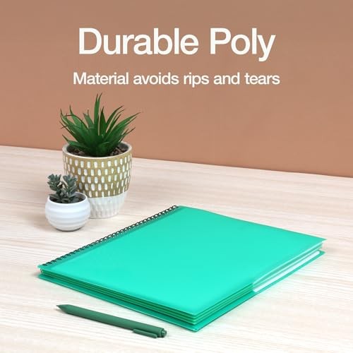 Poly 8-Organizer, Letter Size Folder, Durable Translucent Poly, Wire Pocket