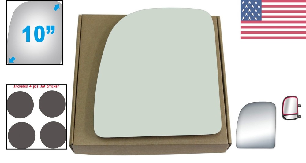Durable Flat Mirror Glass for Ford Trucks - Driver Side Upper Replacement