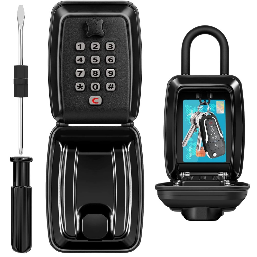 Key Lock Box For Outside 12Digit Combination Waterproof Lockbox Code Safe