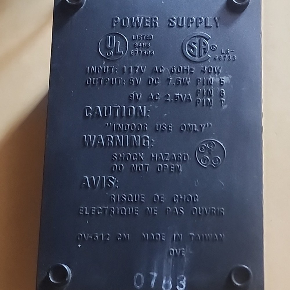 Commodore Power Supply Class 2 4 Pin # 251052-02 UnTested 1983