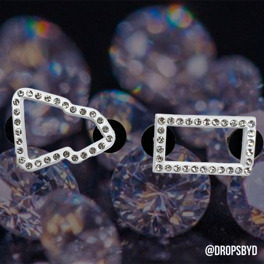 Border Hat Pin Set - White Diamond