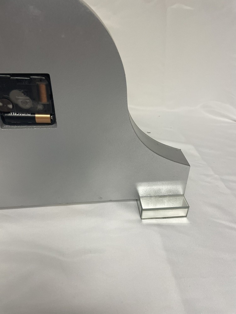 Sparkle 15.7 In. Contemporary Silver Crystal Table Clock Works!!!