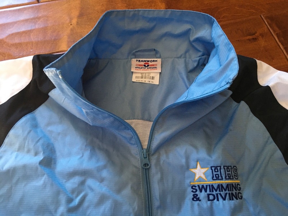 Teamwork Athletic Apparel Full Zip Windbreaker Jacket size M