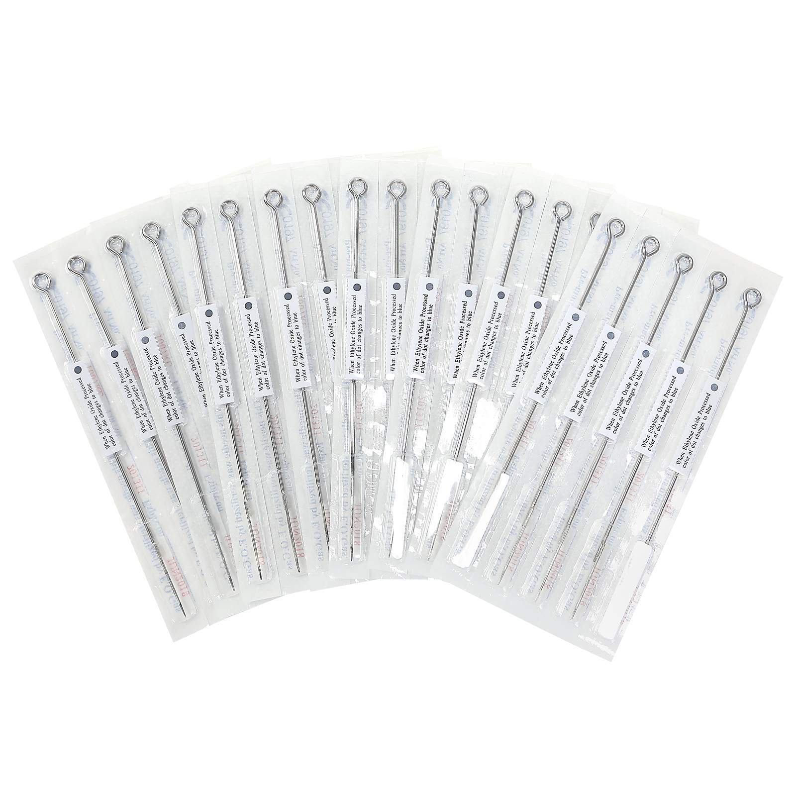 50 Mixed Assorted Tattoo Needles 10 Sizes - Round Shader 3 5 7 9 11 15 RS RM