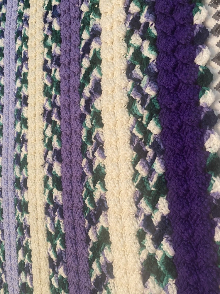 Beautiful crocheted afghan 63 x 50