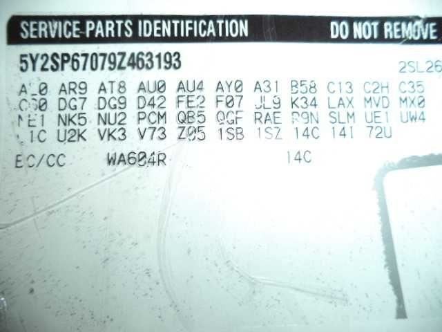 Driver Left Sun Visor Fits 09-10 VIBE 45553