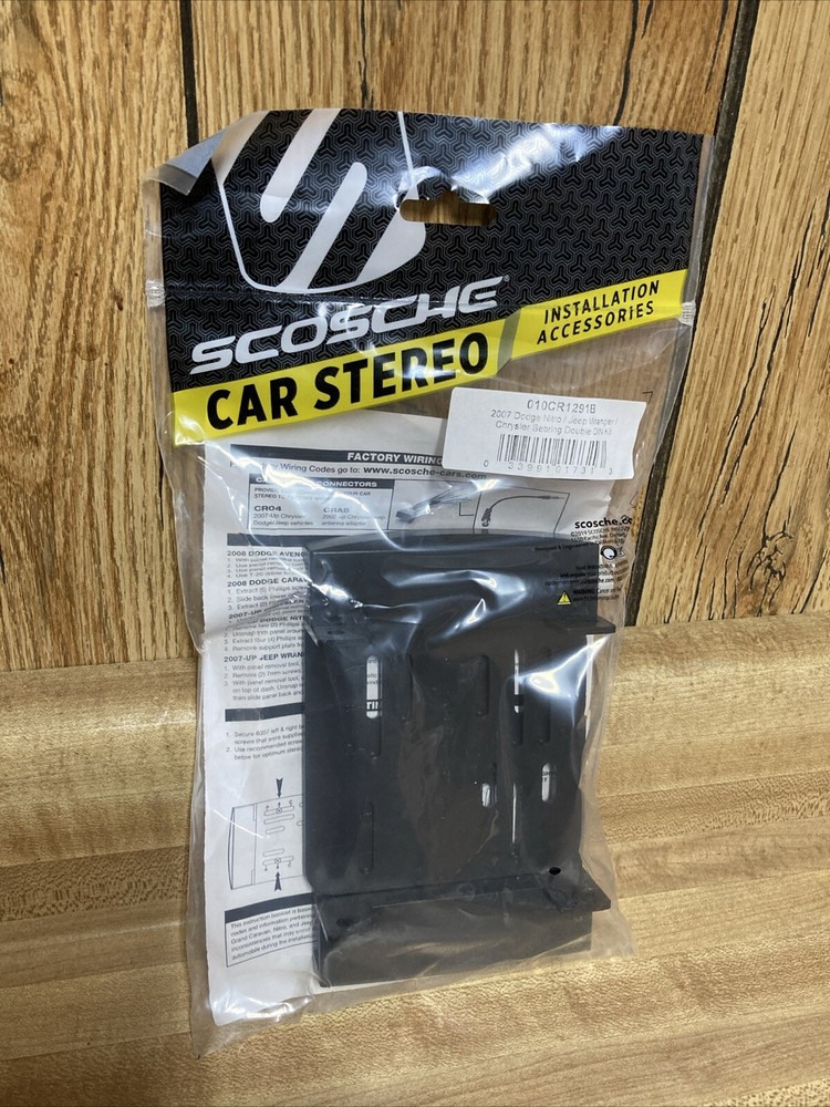 Scosche CR1291B Double DIN Install Dash Kit for Select 07-Up Chrysler/Dodge/Jeep