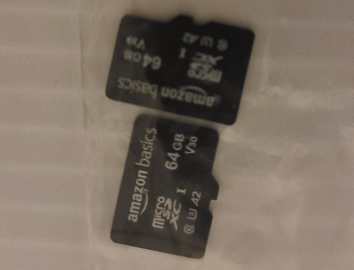 2 Amazon Basics MicroSD cards Class 10 - 64GB Memory Cards