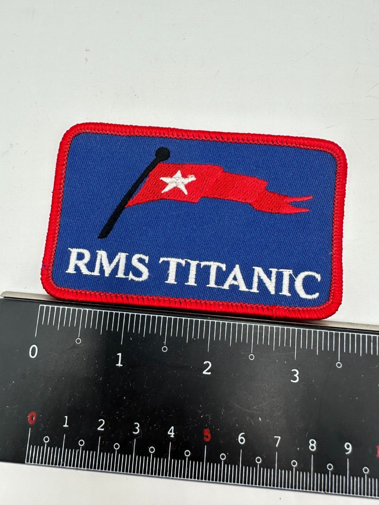 RMS Titanic Patch - Pre-Owned ... Never used .... Blue & Red