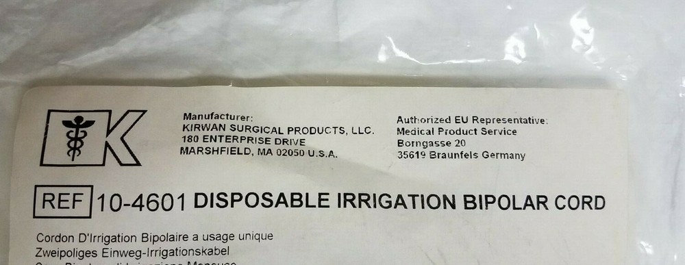 (N) Kirwan Disposable Ref: 10-4601 (B943)