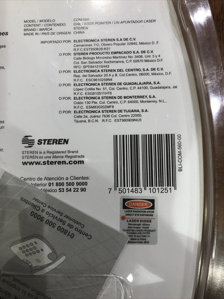 Steren Wireless Laser Pointer Presenter with USB Dongle COM-560 - Brand New