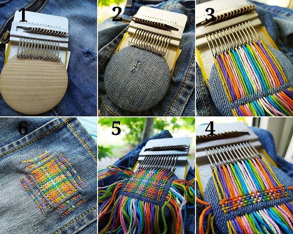 Darning Loom Kit with 28 Hooks for Quick Repairs