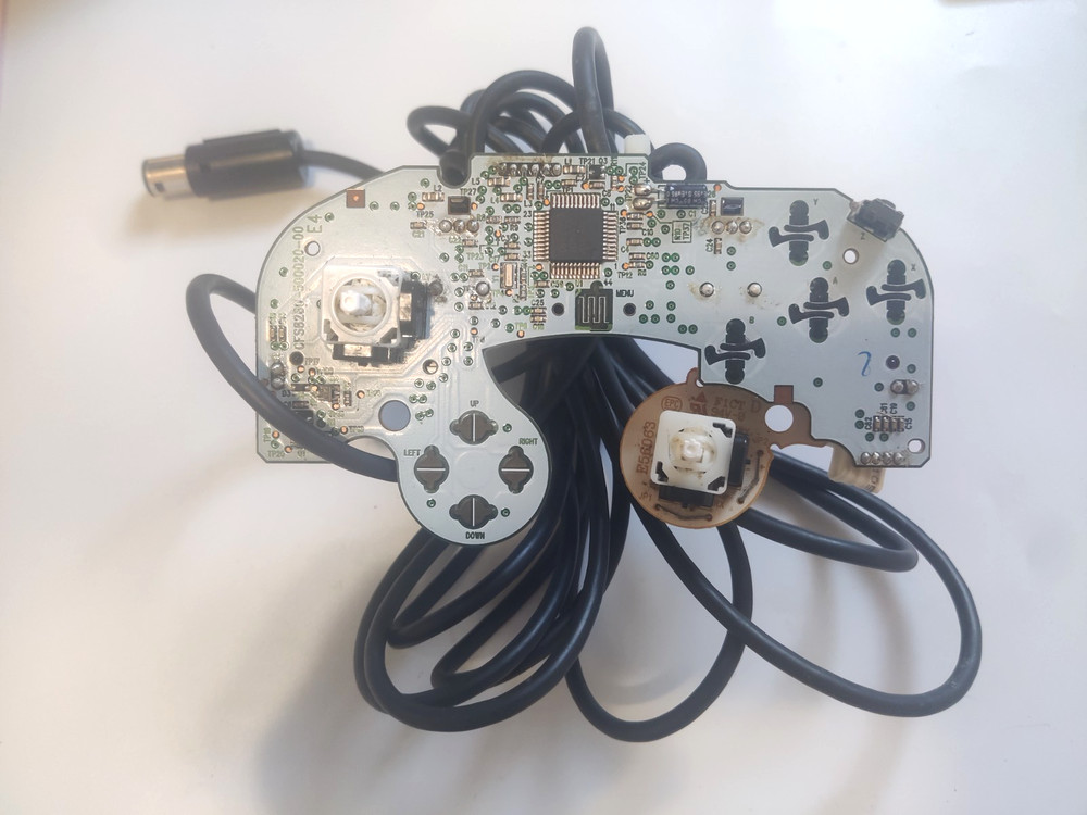Nintendo GameCube OEM Controller Motherboard with Rumble & Wire Cable Tested
