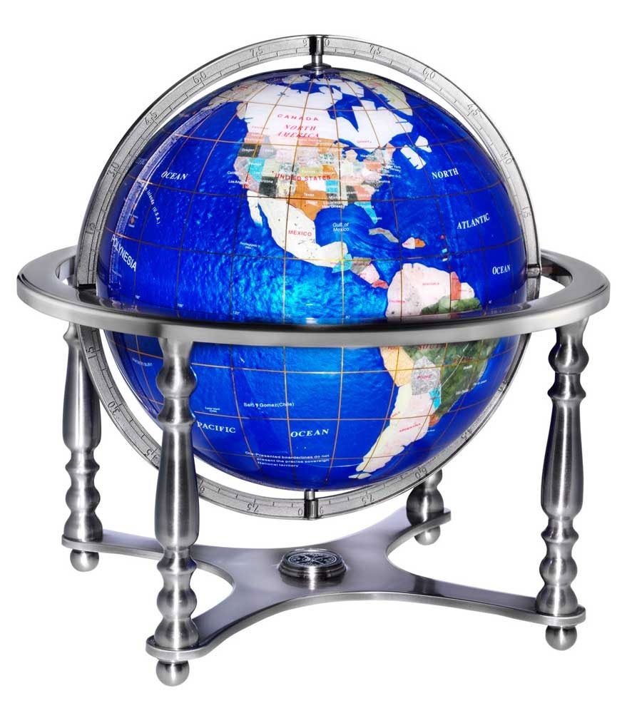 Replogle Compass Jewel Globe Blue Lapis 13"