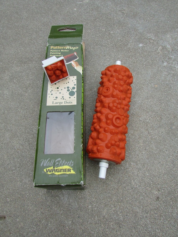 NEW Pattern Magic Wagner Wall Effects Lg. DOTS Design Roller & Edging Tool Paint