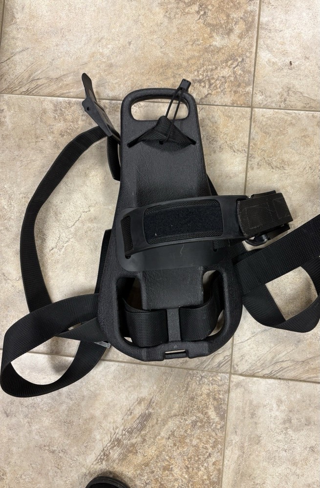 Scuba Diving Harness Backplate Black Plastic Adjustable Straps