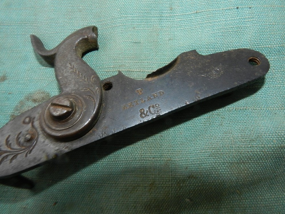 T. Ketland conversion percussion lock with engraved hammer