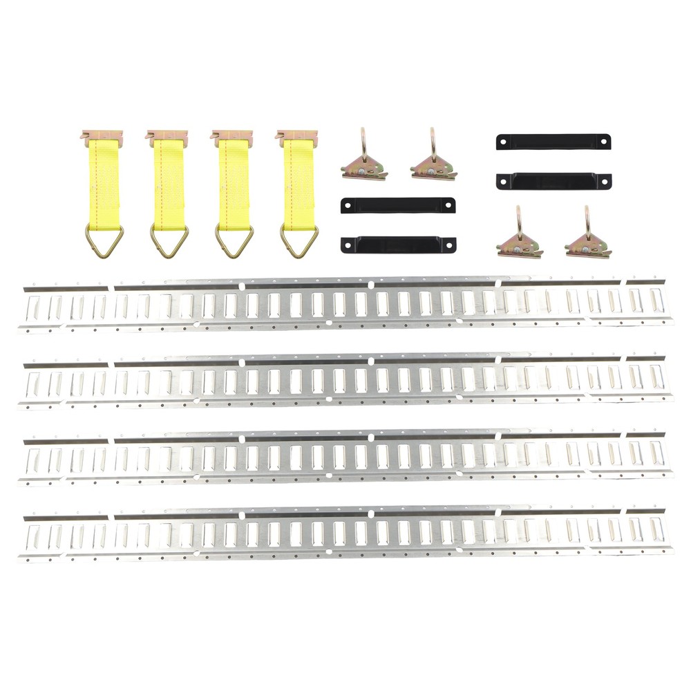 16 Piece 5' Galvanized E Track Rail Set Finish Includes Hardware Kit For Trailer