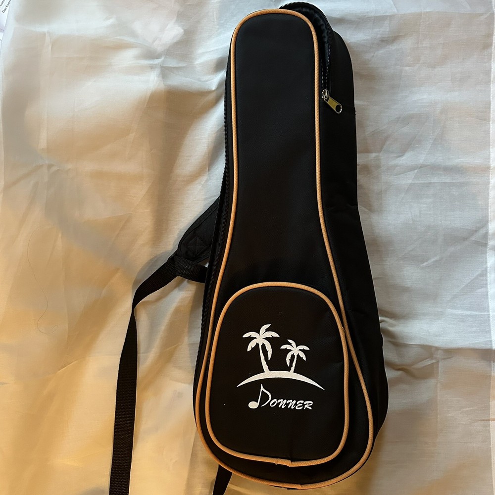 Donner Black Ukulele Case Adjustable Strap