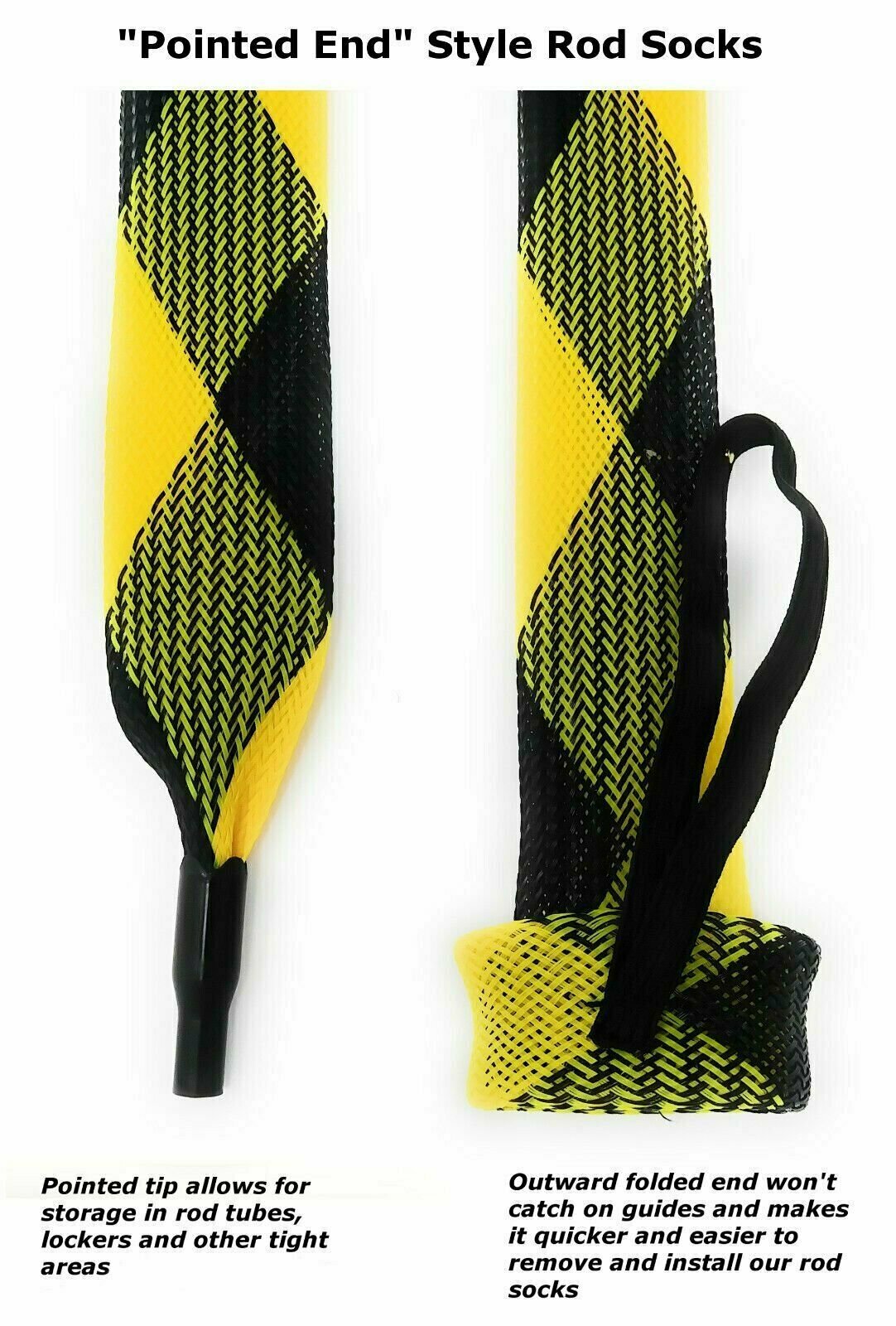 Reaction Tackle Fishing Rod Cover/ Rod Sleeve/ Rod Sock (2-Pack) Metal Gray