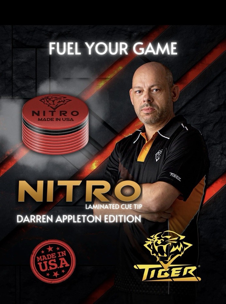 Nitro Laminated Cue Tip- Darren Appleton Edition