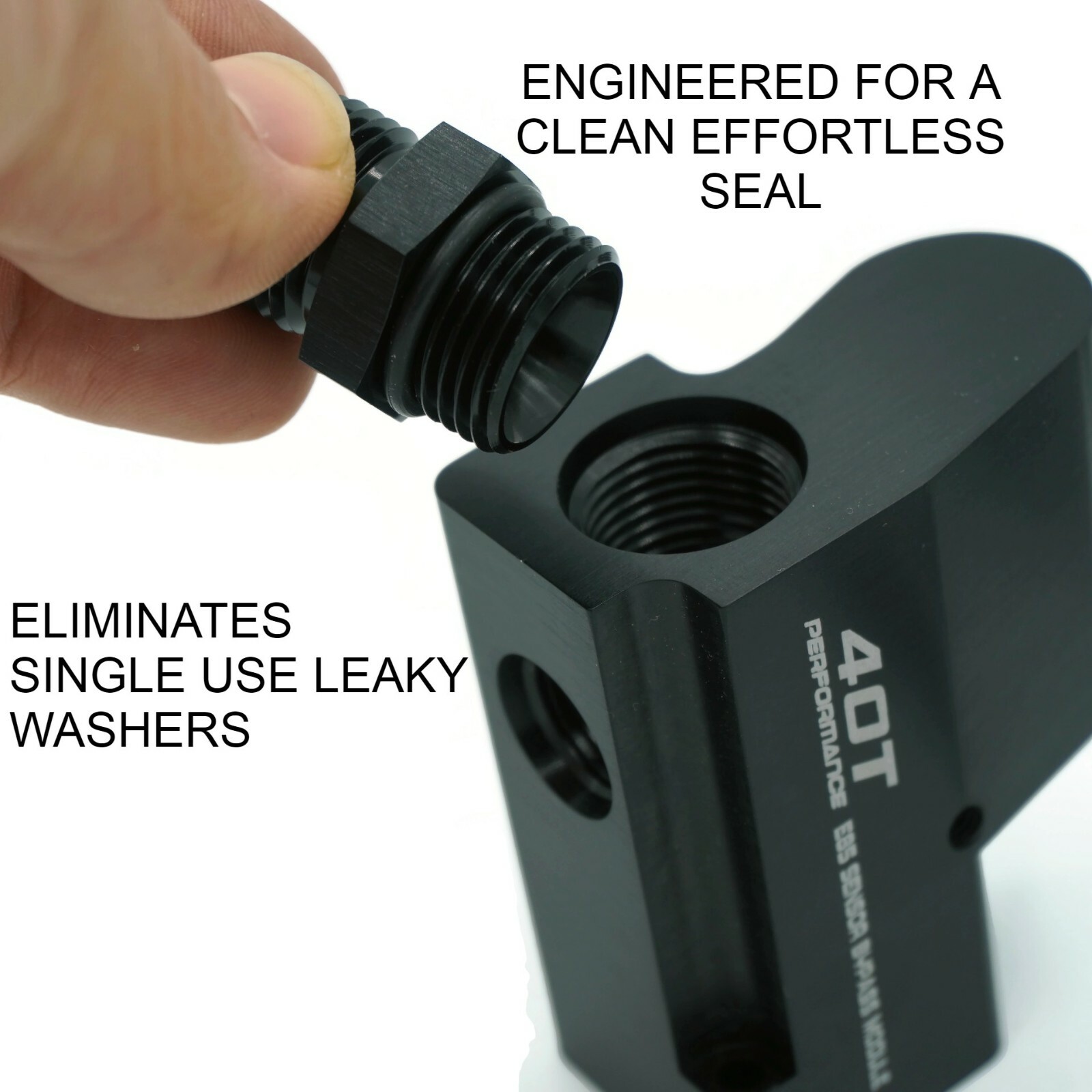 E85 Flex Fuel Sensor Mount Bypass KIT SOLID BILLET 6AN 8AN Splitter GM AEM