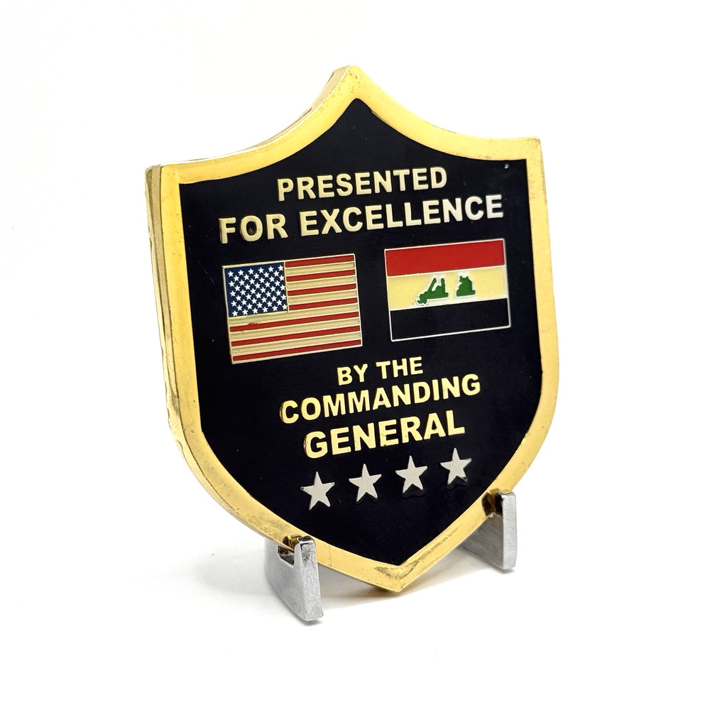 CHALLENGE COIN - Large 3" U.S. Forces Iraq Commanding General "For Excellence"