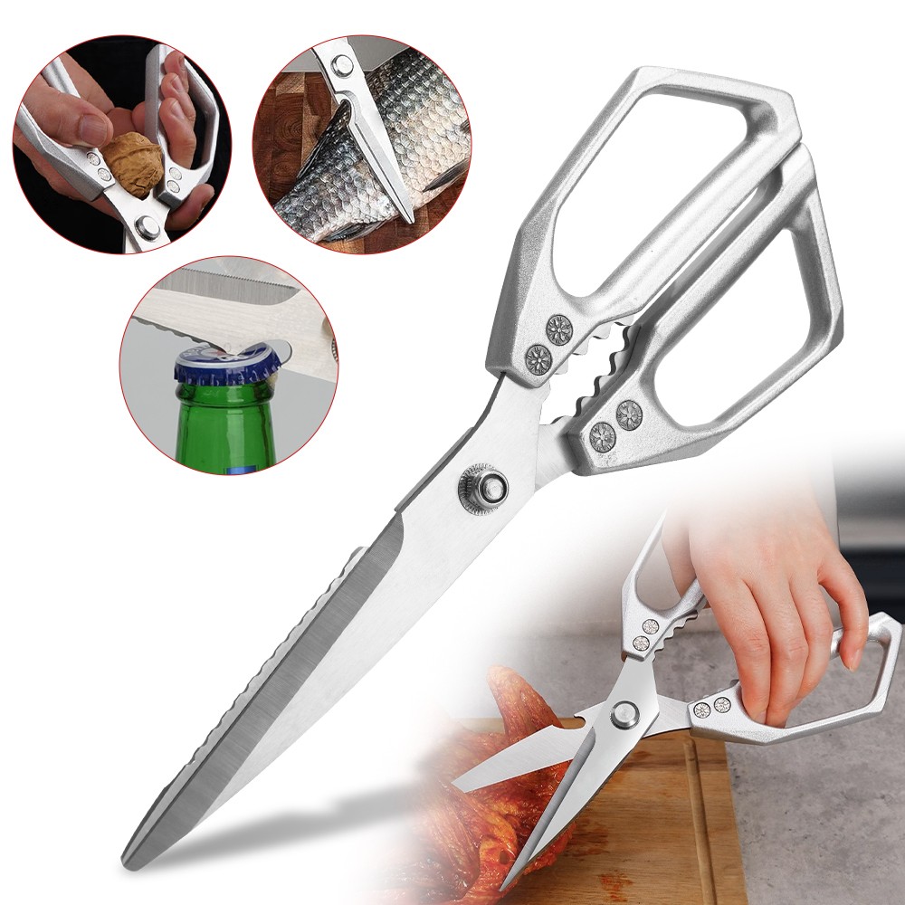 Stainless Steel Multipurpose Kitchen Shears Heavy Duty Scissors Cracking walnuts