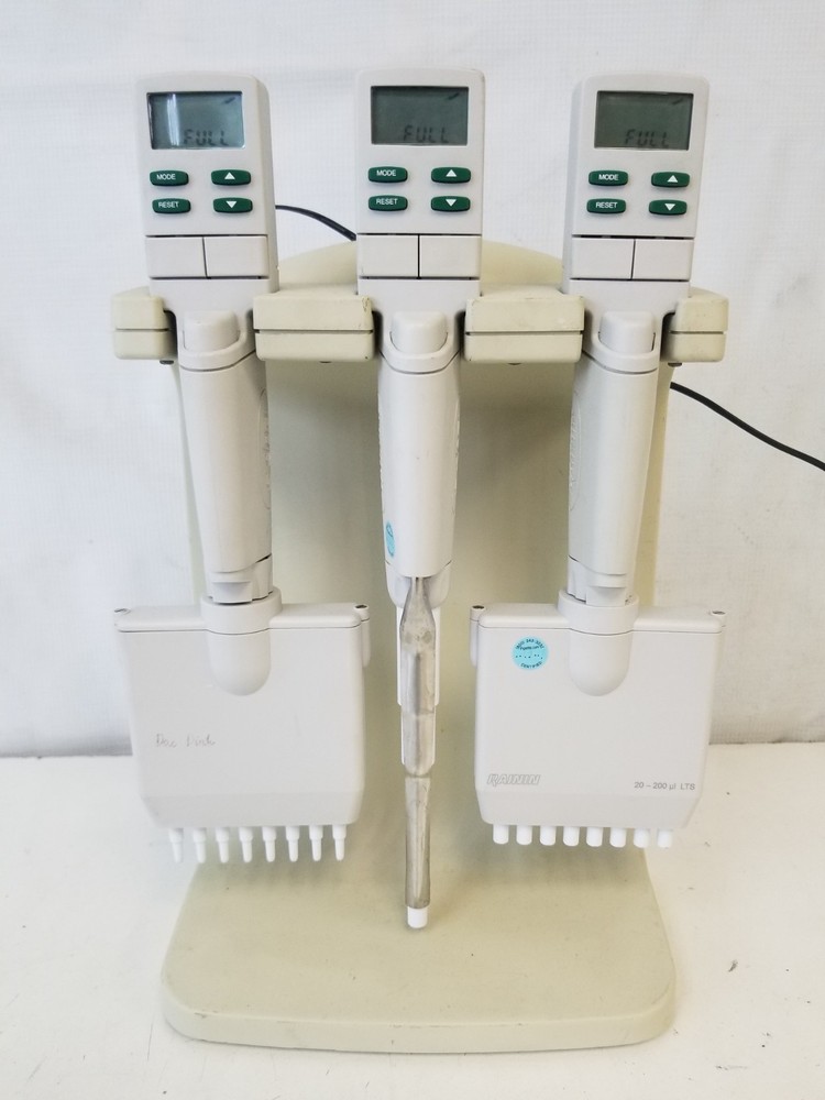 Rainin E3 Rapid Charge Stand + EDP3-Plus Pipettes