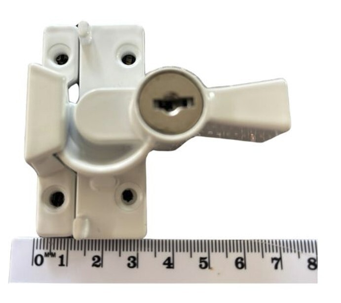 TradeBase Window White Sash Double Hung Lock Lockable Keyed Alike - 10 Pack