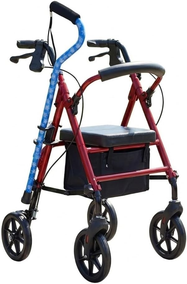 Snap-On Cane Holder for Walker Rollator No Tools Side Mount Cane Clip Durable