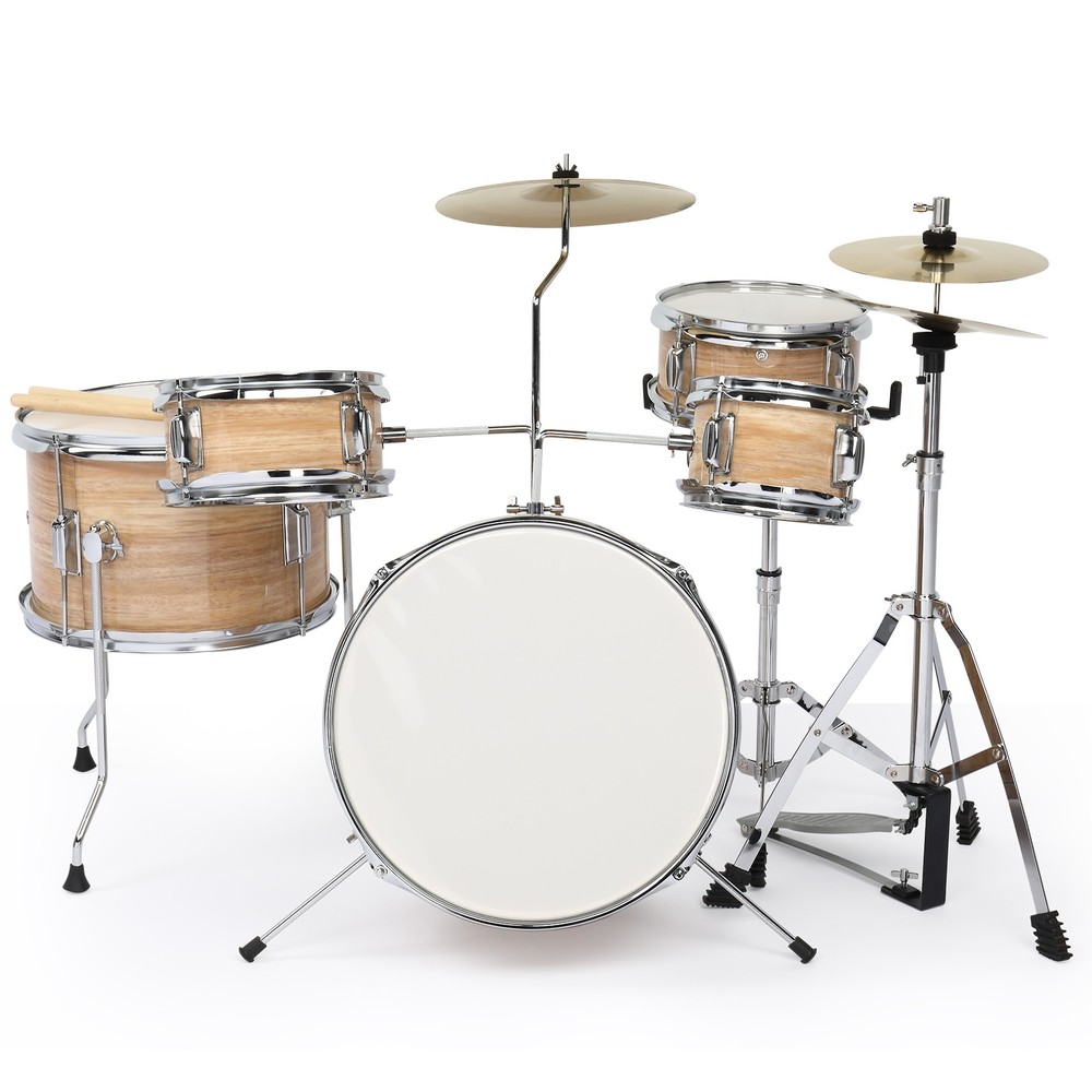 Kid Drum Sets-5-Piece for Beginners,14 inch Full Size with Adjustable Throne