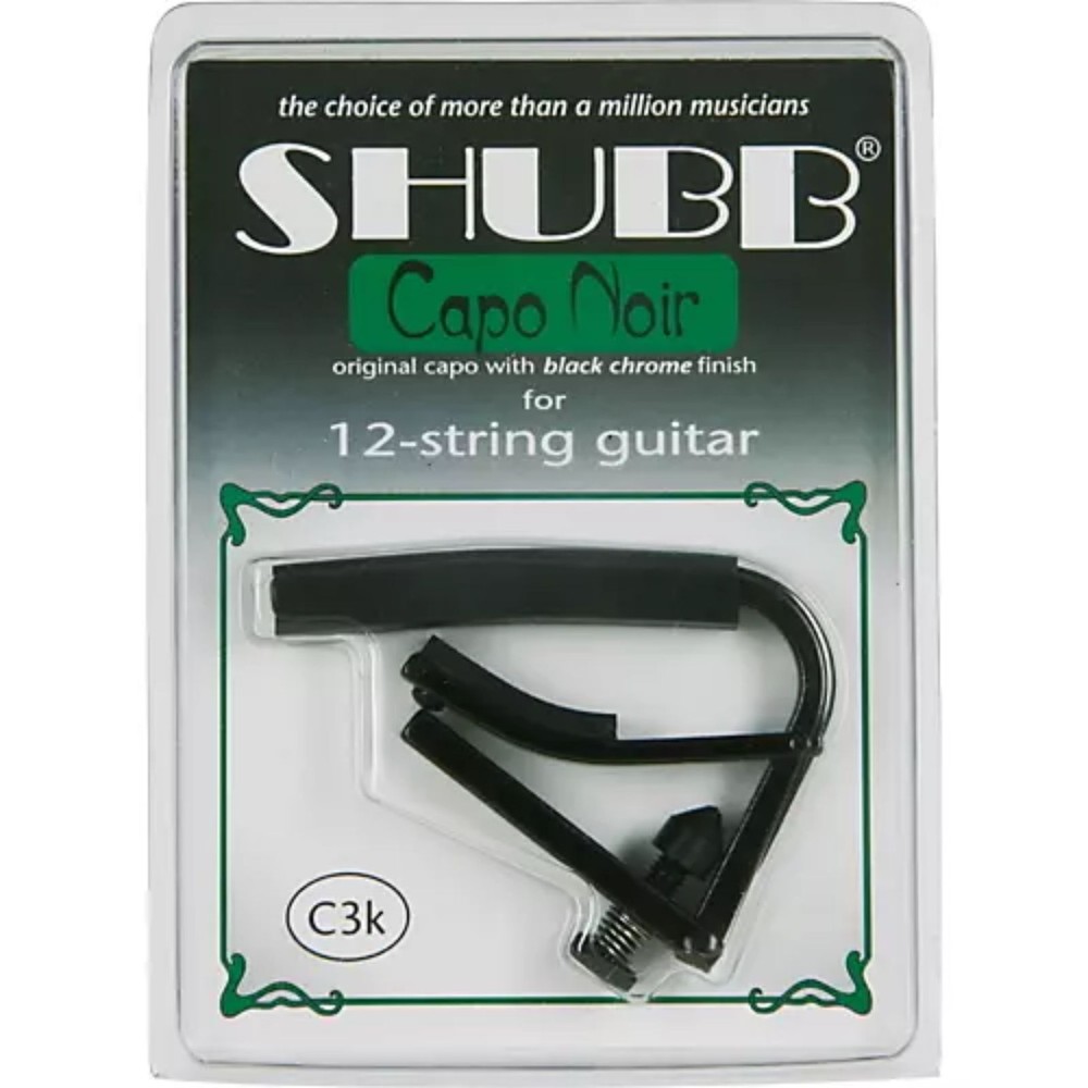 Shubb C3K Capo Noir for 12-String Guitars, Black Chrome