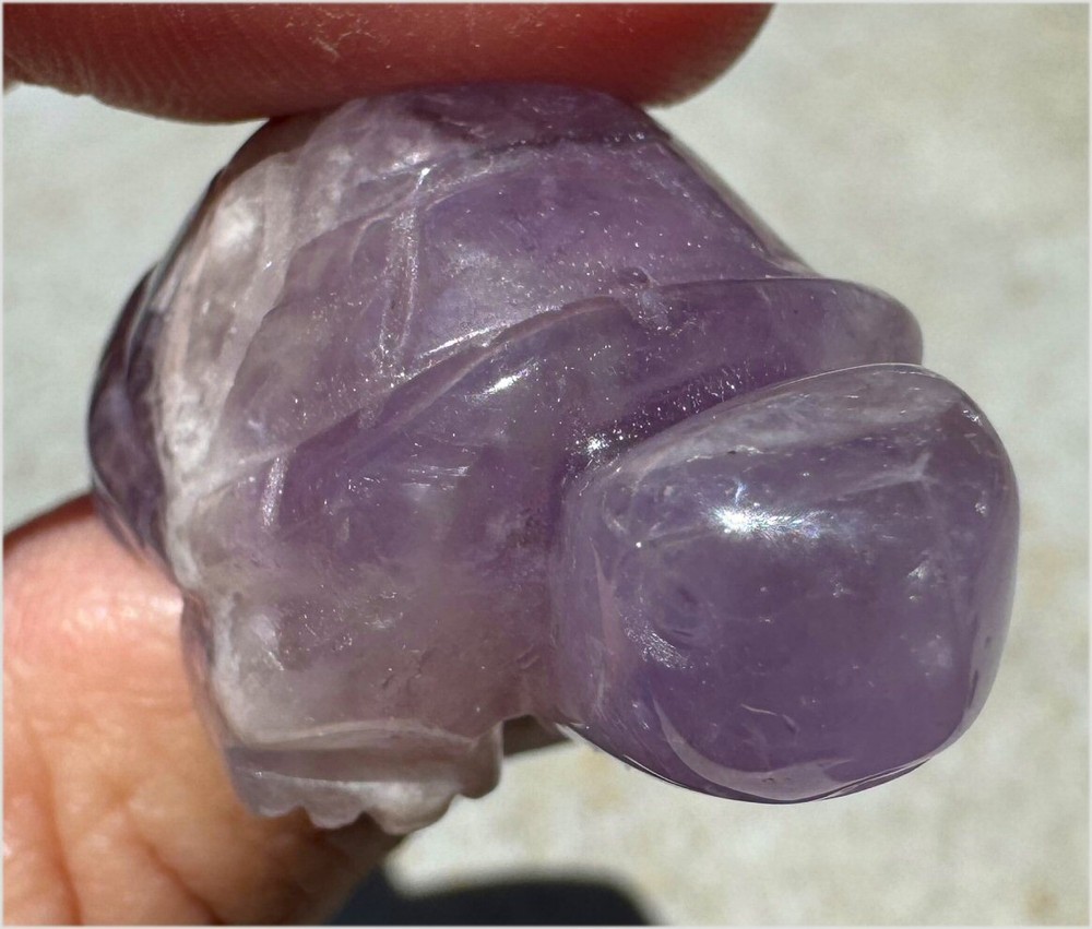 Chevron Amethyst TURTLE Totem - Slow down & Enjoy Life!