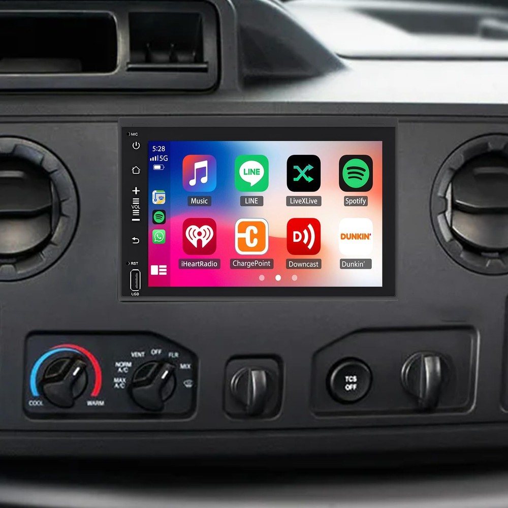 Ford E150 E250 E350 2009-2014 Double Din CarPlay Android Auto Backup Camera