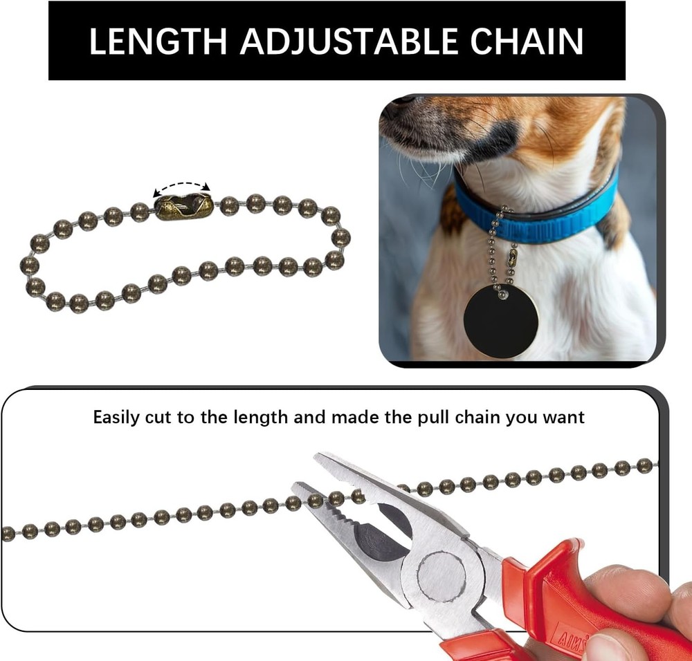 Bronze Ceiling Fan Pull Chain, 120" Extra Long Rust Proof 3mm Beaded Ball Light