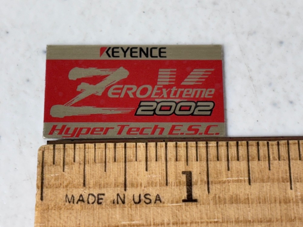 Keyence ESC Zero Extreme Hyper Tech 2002 Sticker Decal Badge Label Speed Control