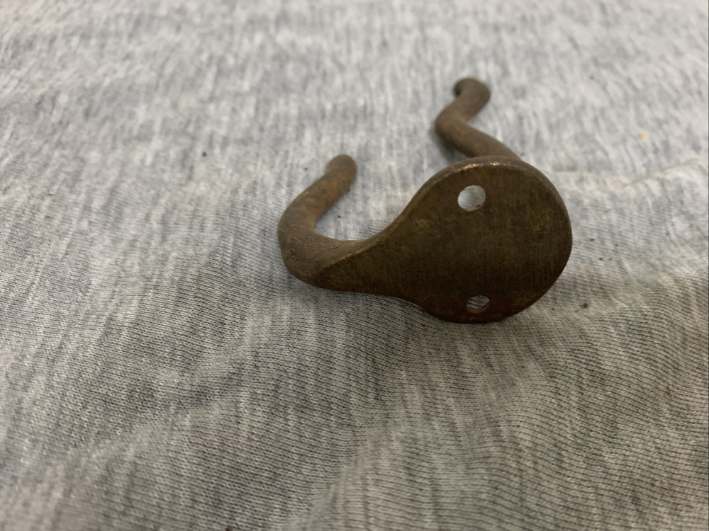 Vintage Cast Brass Double Coat Hook