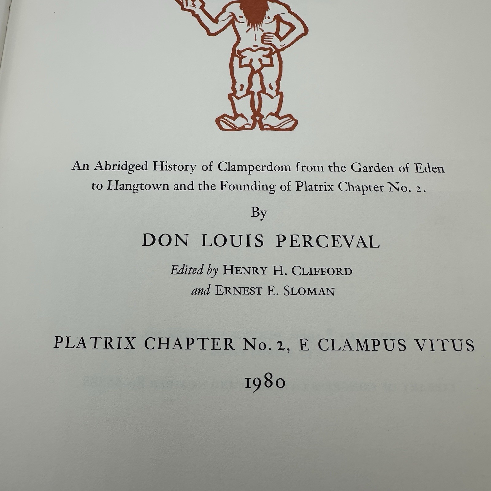 Adam Was a Clamper HC 1980 E. Clampus Vitus ECV 1 of 500 copies Limited RARE